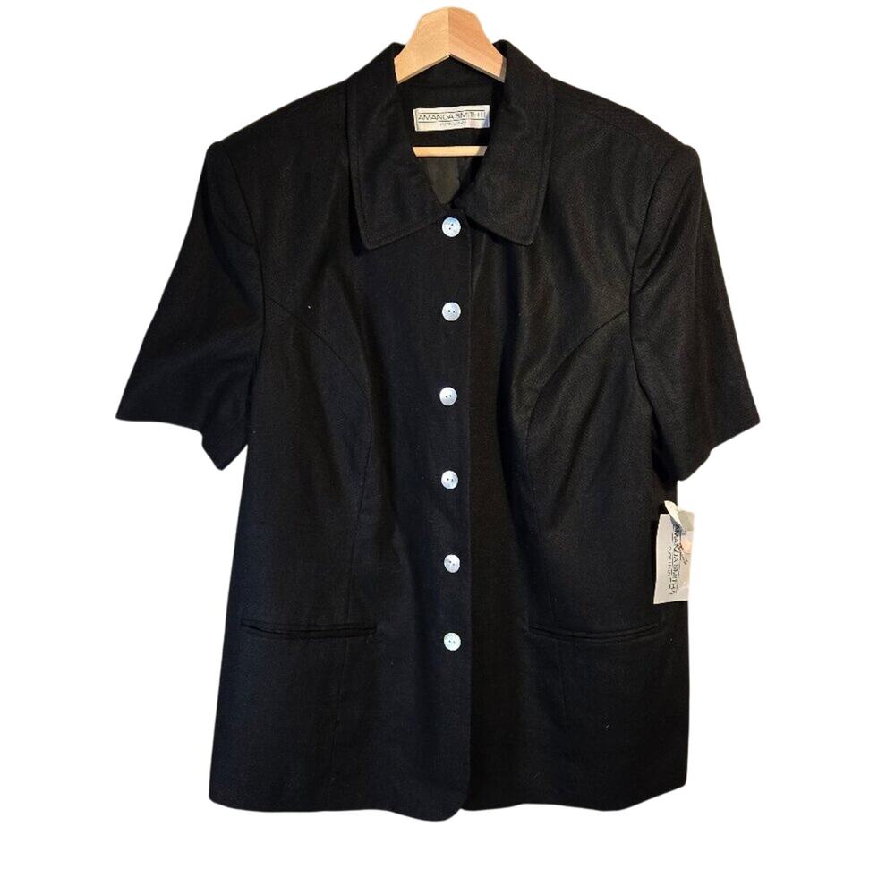 NWT 20W Amanda Smith Linen Blazer Top [0368]